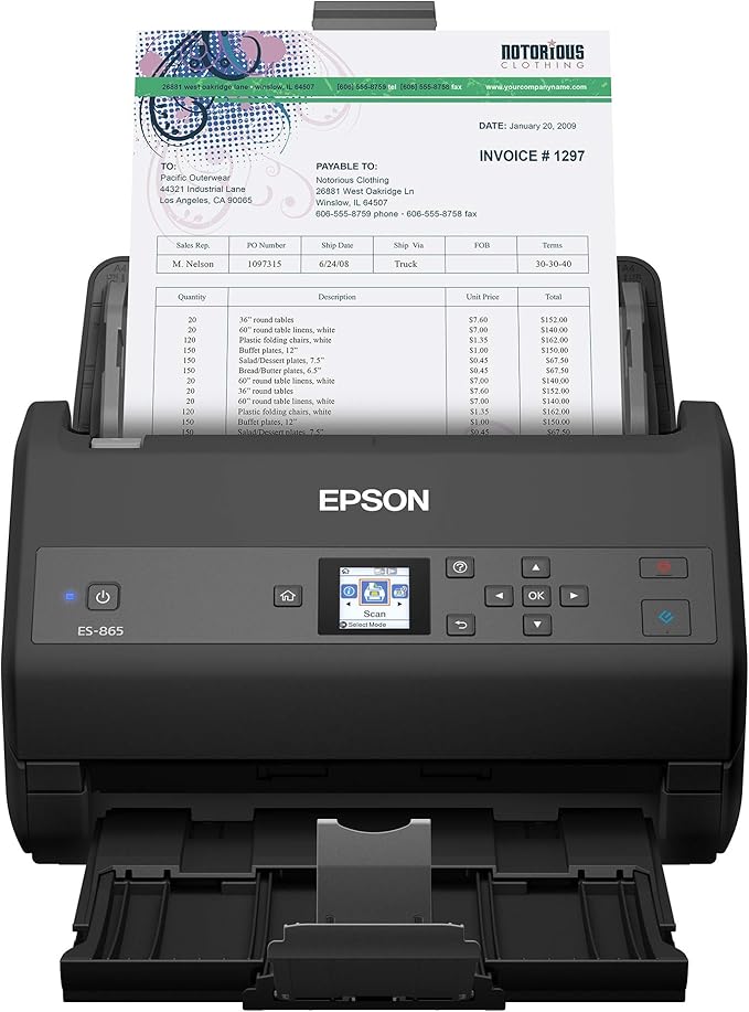 Epson Workforce ES-865 High Speed Color Duplex Document Scanner by Epson