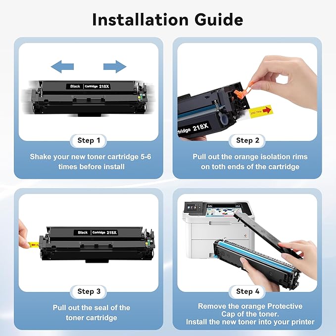 218X Toner Cartridges 4Pack MFP 3301fdw 3201dw Toner Compatible - Image 5