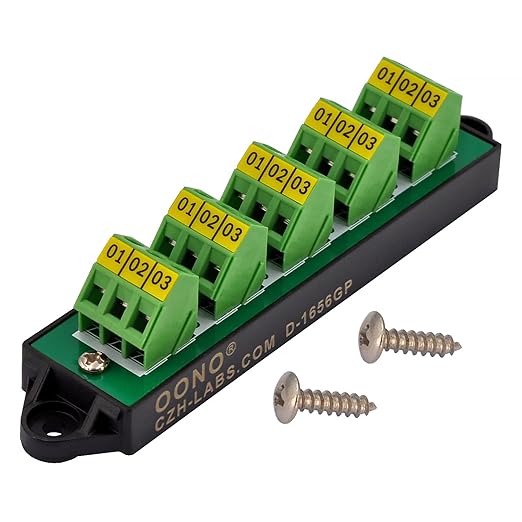 16Amp 300V 3x5 Position Terminal Block Distribution Module. OONO D-1656GP by OONO