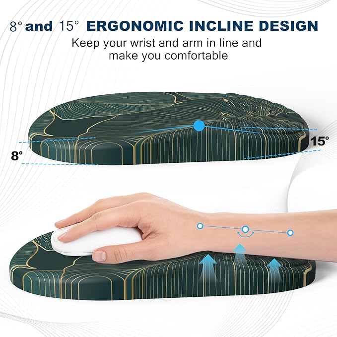 Hasinart Ergonomic Mouse Pad and Keyboard Wrist Rest - Image 3