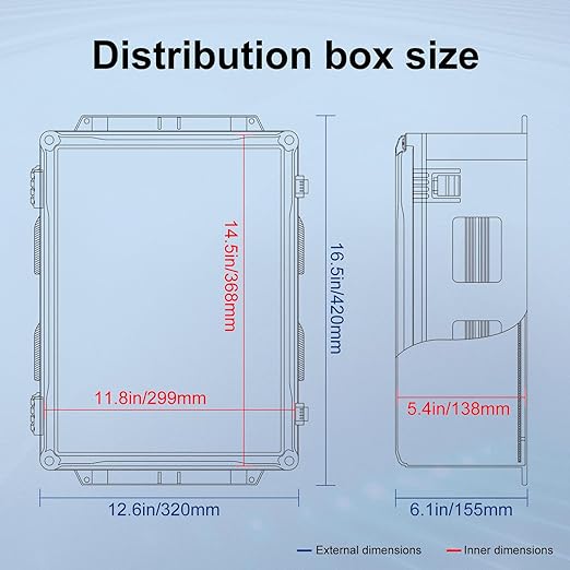 Namunanee Outdoor Electrical Junction Box, ABS Water Resistant Enclosure - Image 7