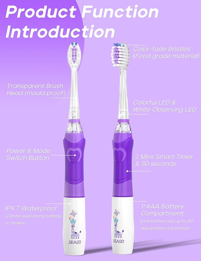 SEAGO Kids Electric Toothbrush - Image 4