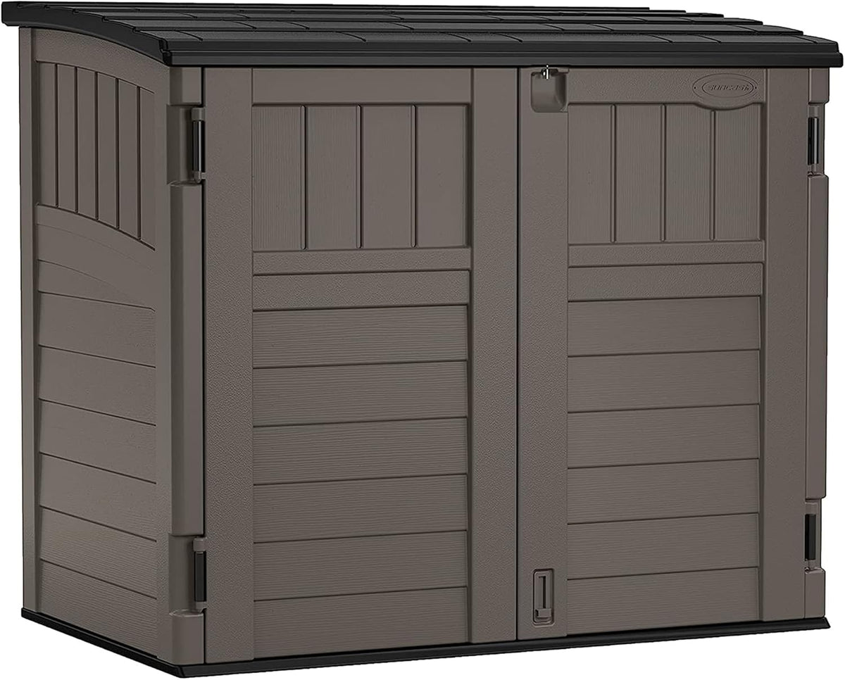 suncast 34 cu ft horizontal storage shed, resin, main product view