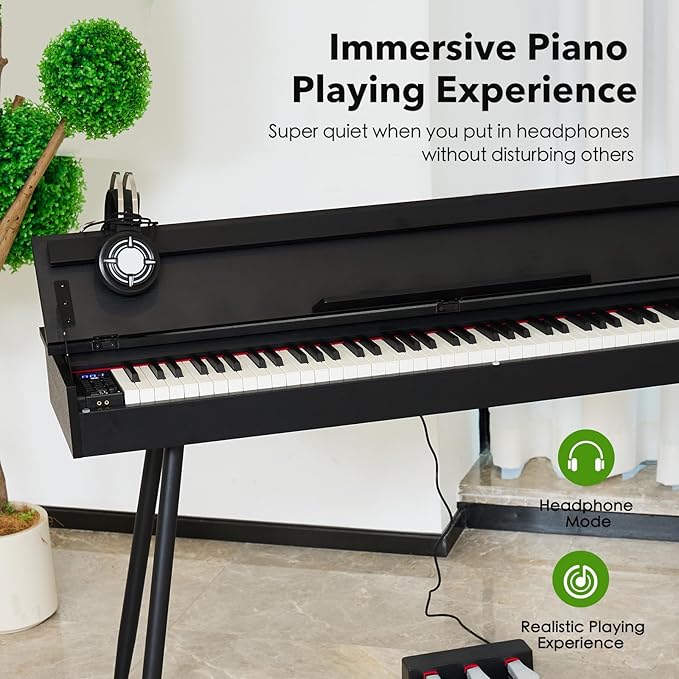 KUMENG Digital Piano 88 Key Weighted Keyboard, Full-Size Desk Progressive - Image 4