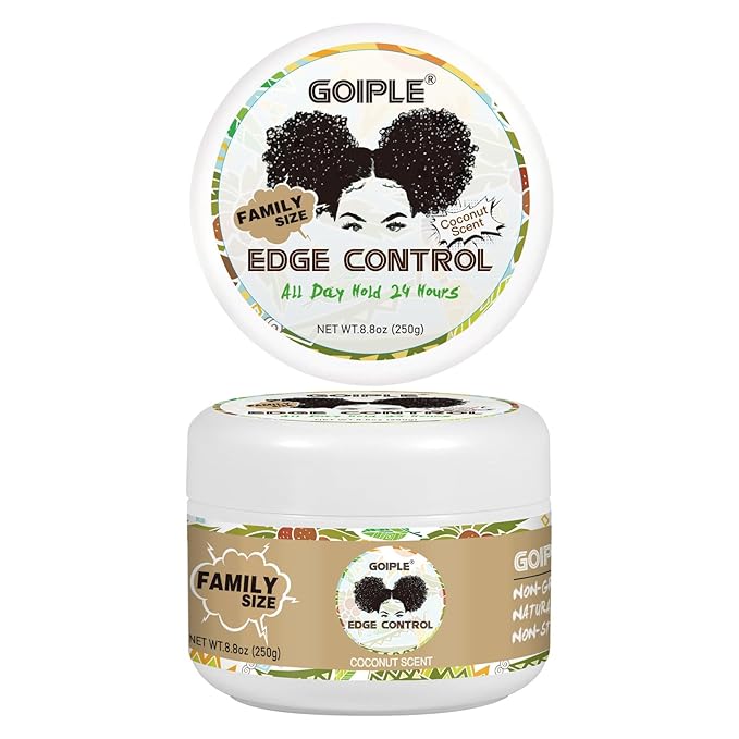 8.8 OZ Edge Control Wax for Women Strong Hold Non-greasy Edge Control Smoother by Goiple