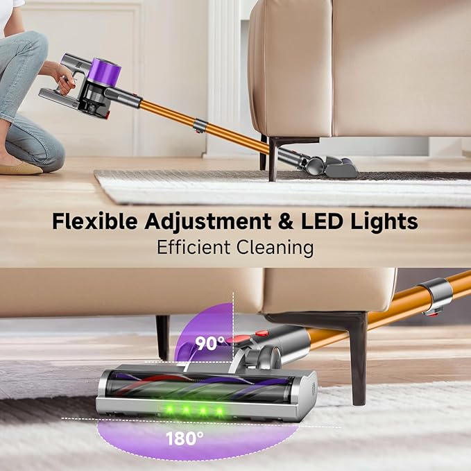 Clinkal Cordless Stick Vacuum Cleaner, 38Kpa Powerful Suction Vacuum Cleaner - Image 7