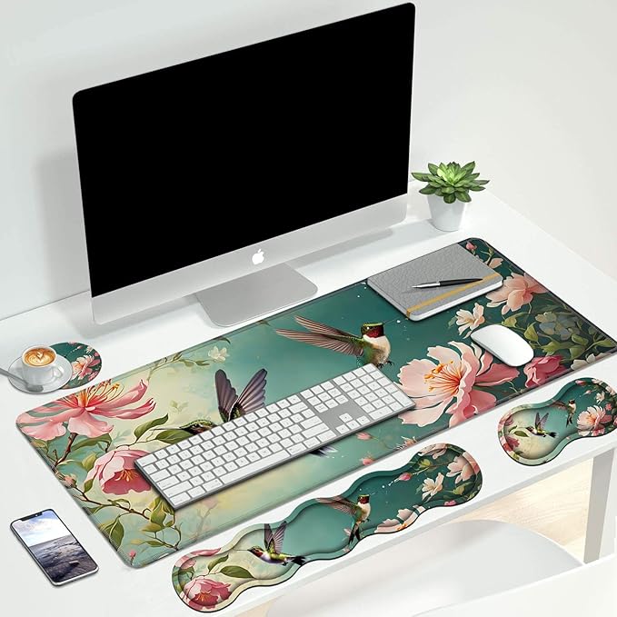 4 in 1 Ergonomic Keyboard Wrist Rest & Mouse Pad Wrist Rest Set, Large XXL - Image 7