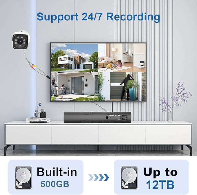 H.265+ Wired Security Camera DVR Kit System - Image 3