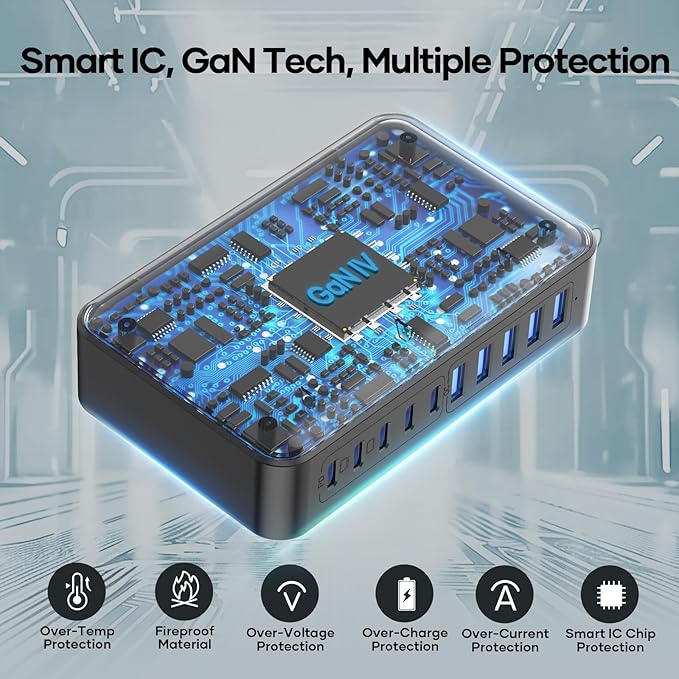 USB C Charger Block 10 Ports, 450W USB Charging Station - Image 8