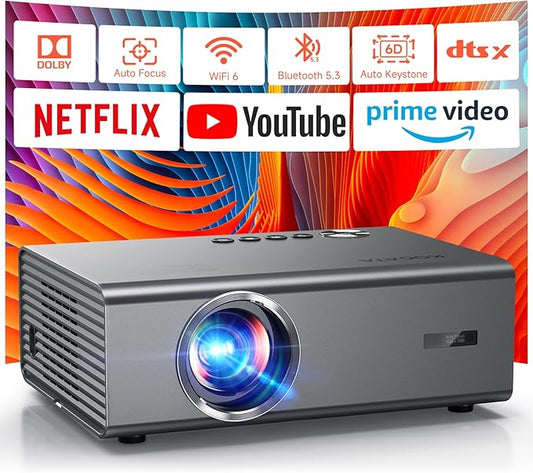 4K Projector with Built-in Apps, 1500ANSI Auto Focus&6D Keystone Dolby Audio by KOGATA