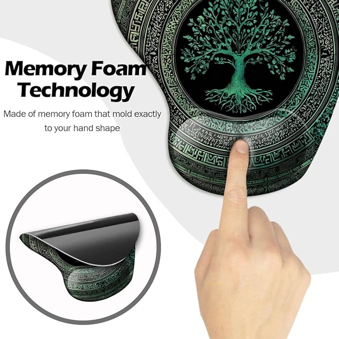 Ergonomic Mouse Pad with Wrist Support, Mouse Pad with Wrist Rest and Coaster - Image 4