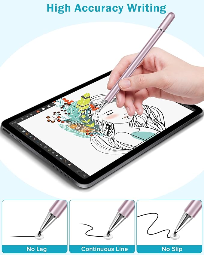 Stylus Pens for Touch Screens, 2 in 1 Stylus Pen Compatible - Image 2
