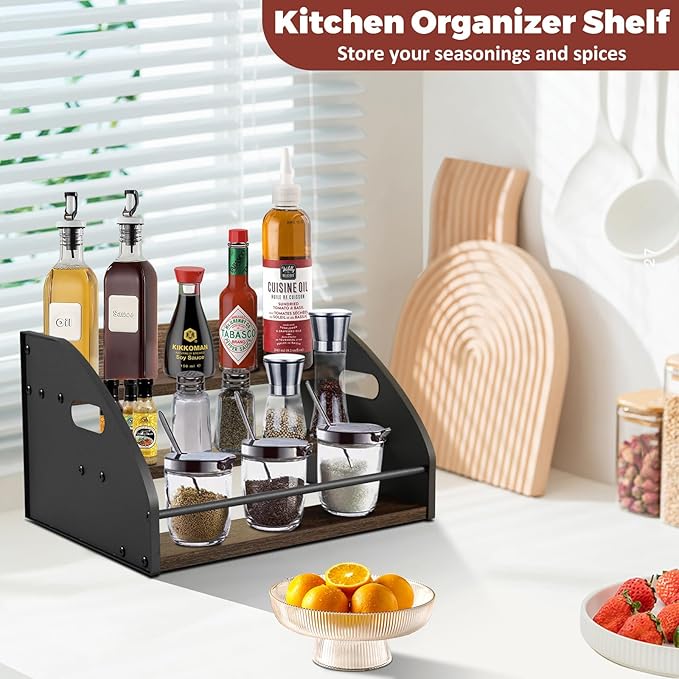 STAEVER 3-Tier Liquor Bottle Display Shelf, Exquisite Metal Design, Extra Large - Image 7