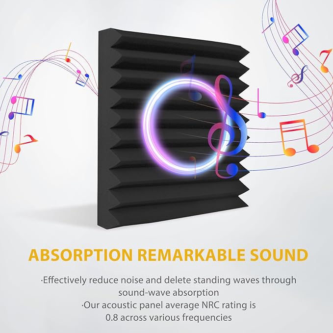 Saiqiang Acoustic Foam Panels Sound Absorbing 12 Pack - Image 3