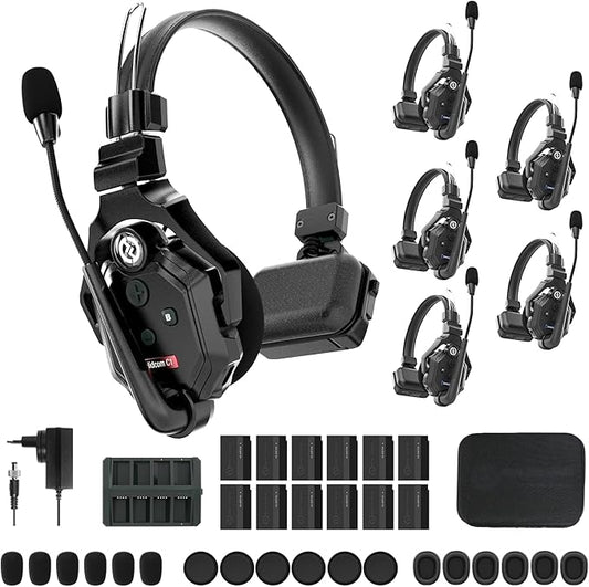 Hollyland Solidcom C1 Wireless Headset Intercom System 6-Person Full Duplex by Hollyland