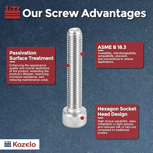 Kozelo 4pcs Socket Head Cap Screws - Image 3