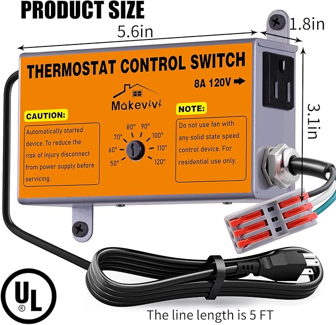 Attic Fan Thermostat-Control: - Image 4