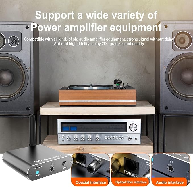 Bluetooth Receiver for Home Stereo, DAC Bluetooth 5.3 Adapter - Image 6