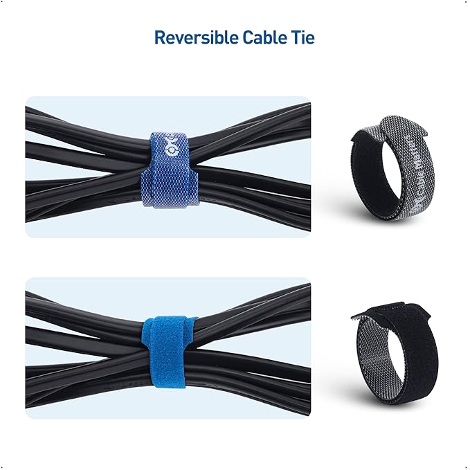 Cable Matters 100-Pack 8-inch Hook-and-Loop Reusable Wire Ties/Cable Ties - Image 6