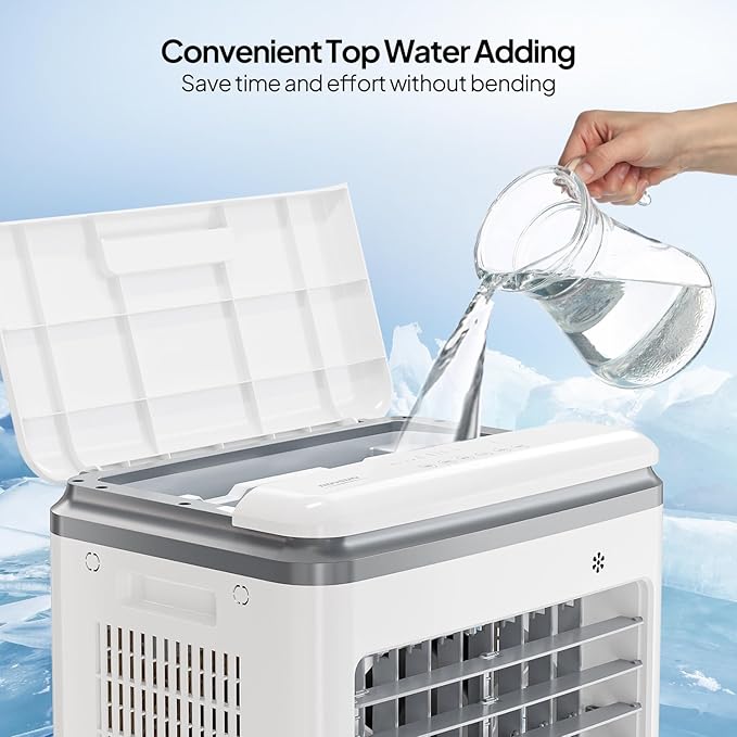 ROVSUN 1400CFM Evaporative Air Cooler, 5.2 Gal Portable Swamp Cooler - Image 4