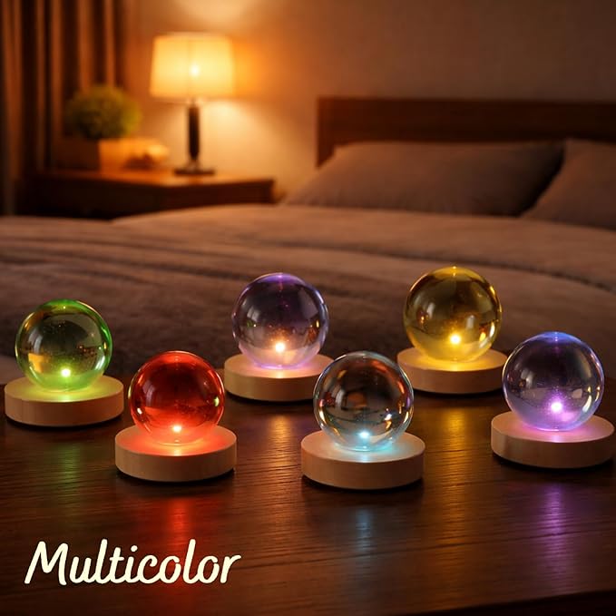 Herihues Personalized 3D Photo Crystal Ball, Custom Engraved Picture Lamp - Image 2