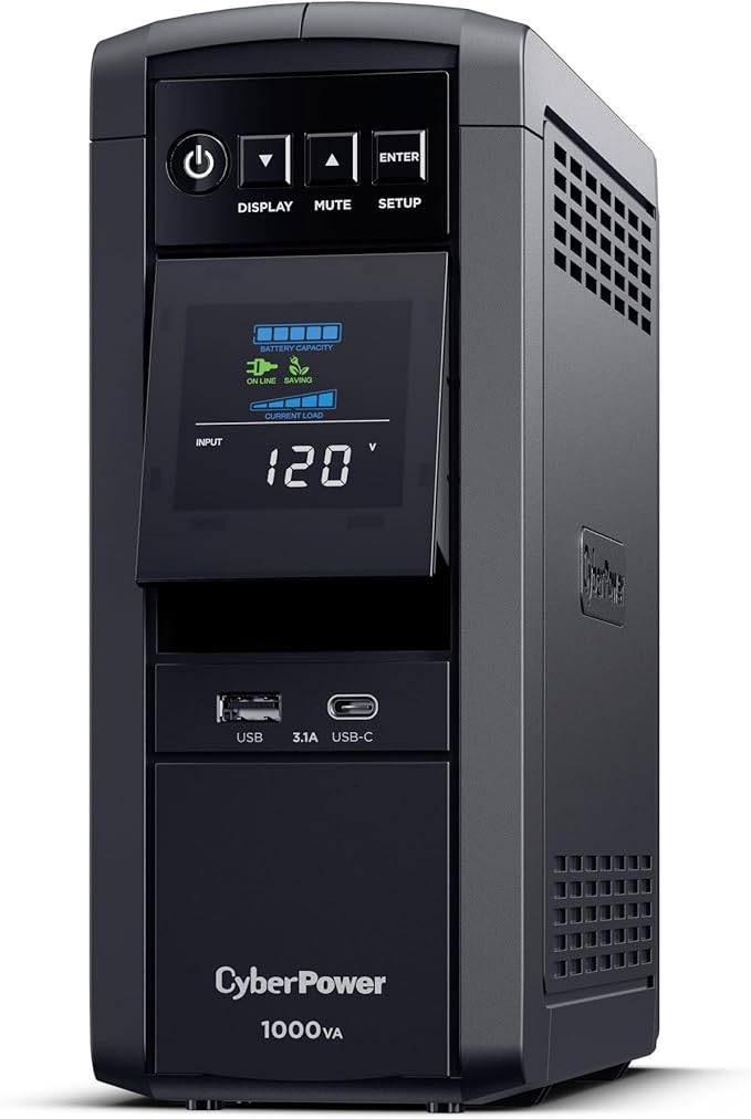 CyberPower CP1000PFCLCD PFC Sinewave UPS Battery Backup and Surge Protector - Image 2
