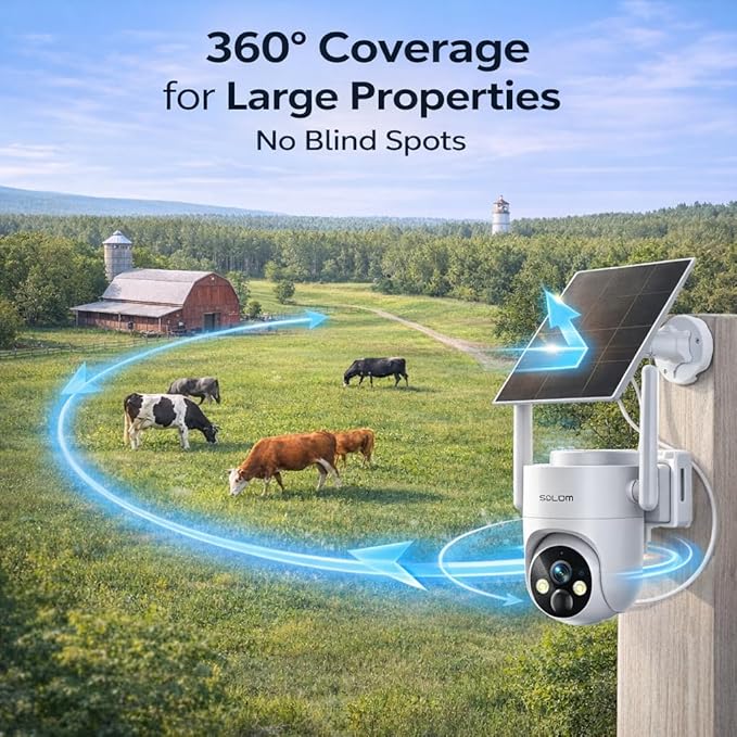 SOLIOM 4G LTE Cellular Security Camera, No WiFi Security Camera, Security - Image 4