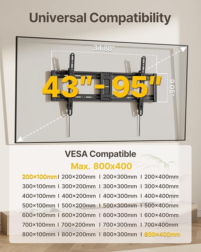 monTEK Heavy Duty Tilting TV Wall Mount - Image 2