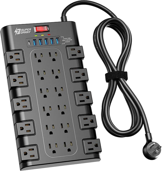 Power Strip, SUPERDANNY Surge Protector by SUPERDANNY