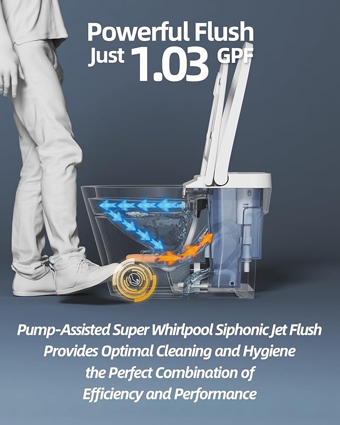 Luoware Smart Toilet, One Piece Toilet - Image 8