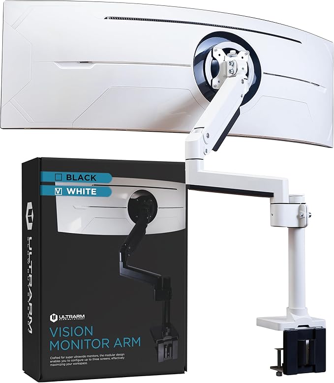 ULTRARM Heavy Duty Monitor Arm for Ultrawide Monitors up to 57" and 44 lbs by ULTRARM