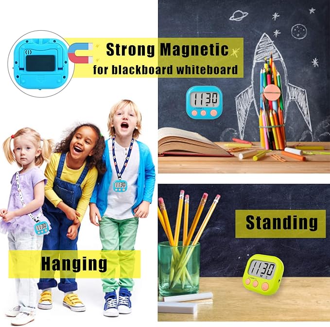 Classroom Timers for Teachers Kids Large Magnetic Digital Timer 4 Pack - Image 3