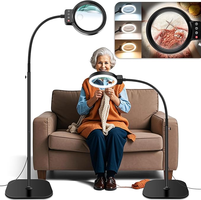 30X 10X Large Floor Magnifying Glass by home