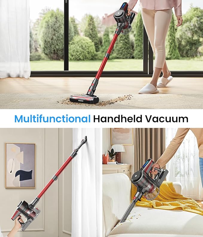CHEBIO Cordless Vacuum Cleaner, Stick Vacuum - Image 7