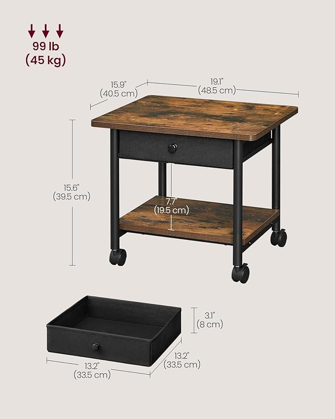 VASAGLE Heavy-Duty Printer Stand - Image 6