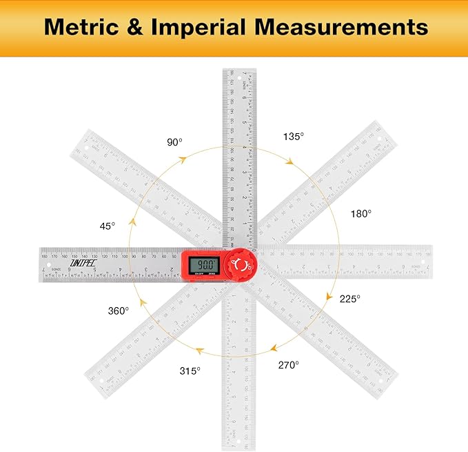 UNIPEC Digital Angle Finder Protractor, Angle Finder Ruler, Stainless steel - Image 5