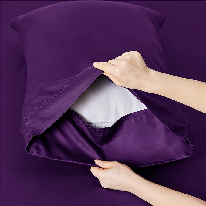 Bedsure Cooling Sheets Twin, Rayon Derived from Bamboo, Breathable & Soft Twin - Image 5
