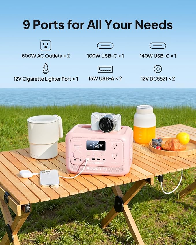 BLUETTI Elite 30 V2 Portable Power Station, 288Wh Solar Generator - Image 4