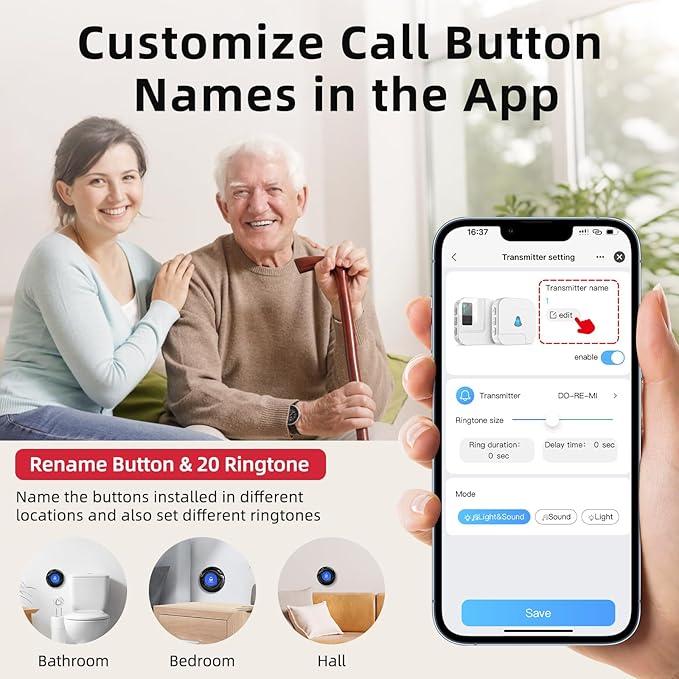 CallToU Wi-Fi Wireless Caregiver Pager Call Button - Image 9