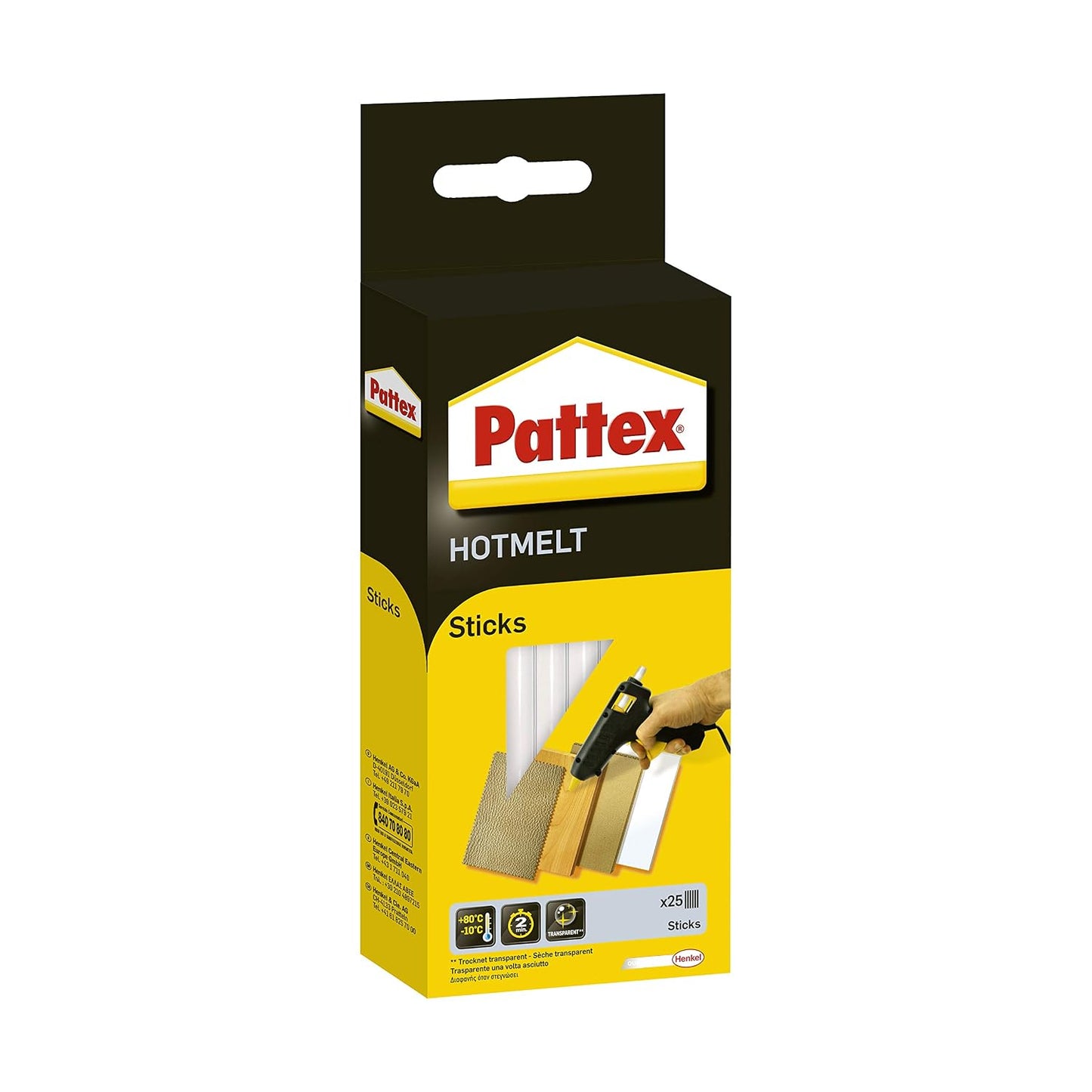 Pattex 82792 Sticks, Hot Melt Glue Sticks Clear