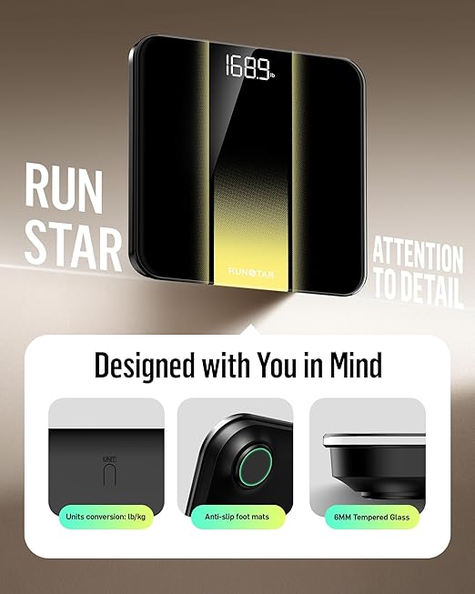 RunStar Digital Bathroom Scale for Body Weight, - Image 7