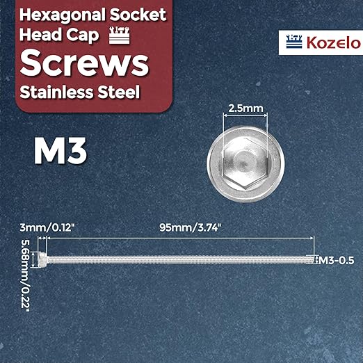 Kozelo 5pcs Socket Head Cap Screws - Image 2