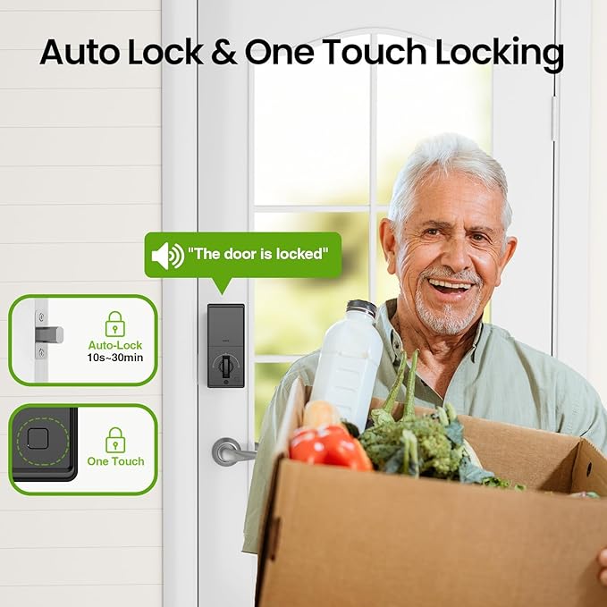 GHome Smart Door Lock KD30, Fingerprint Smart Deadbolt - Image 4