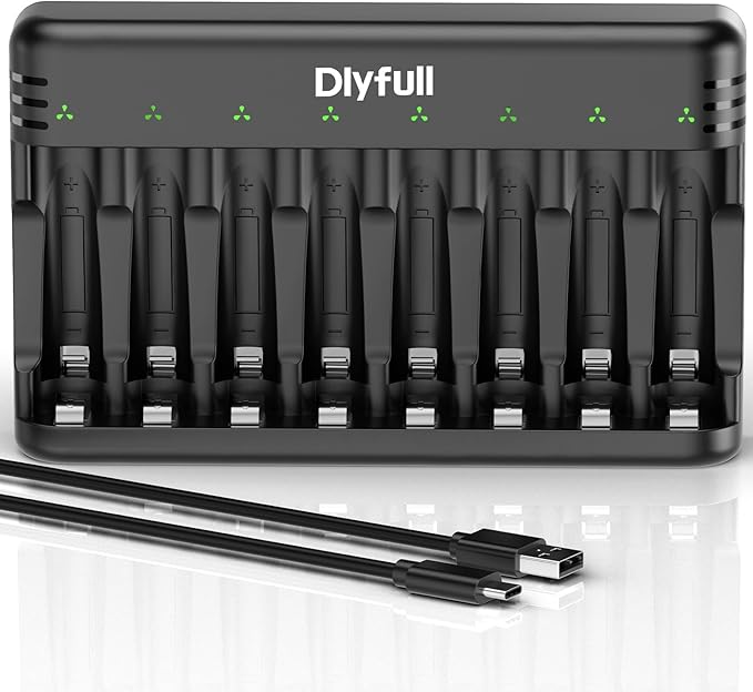 Dlyfull 8 Bay AA AAA Battery Charger by Dlyfull