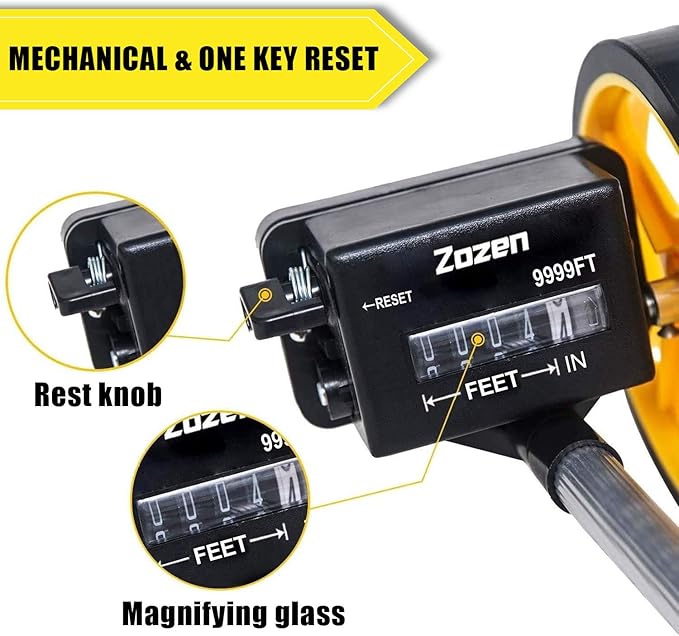 Zozen Measuring Wheel in Feet and Inches, 6-inch Measure Wheel - Image 2
