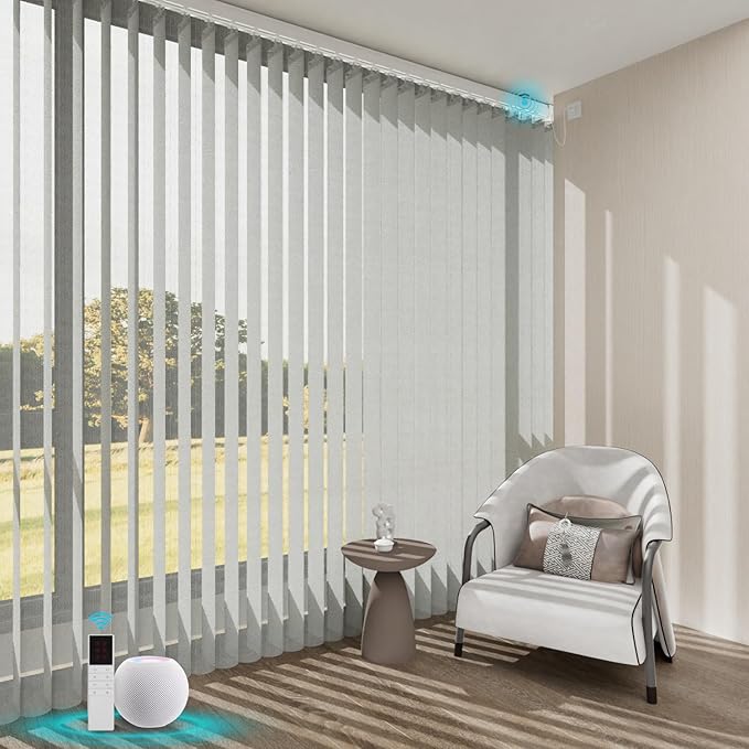 Blindify Motorized Sheer Vertical Blinds by BlindifyOffical
