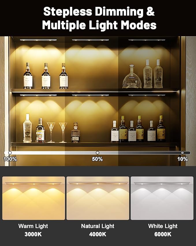 Pak Under Cabinet Lights, Rechargeable Motion Sensor Light Indoor, Wireless and - Image 4