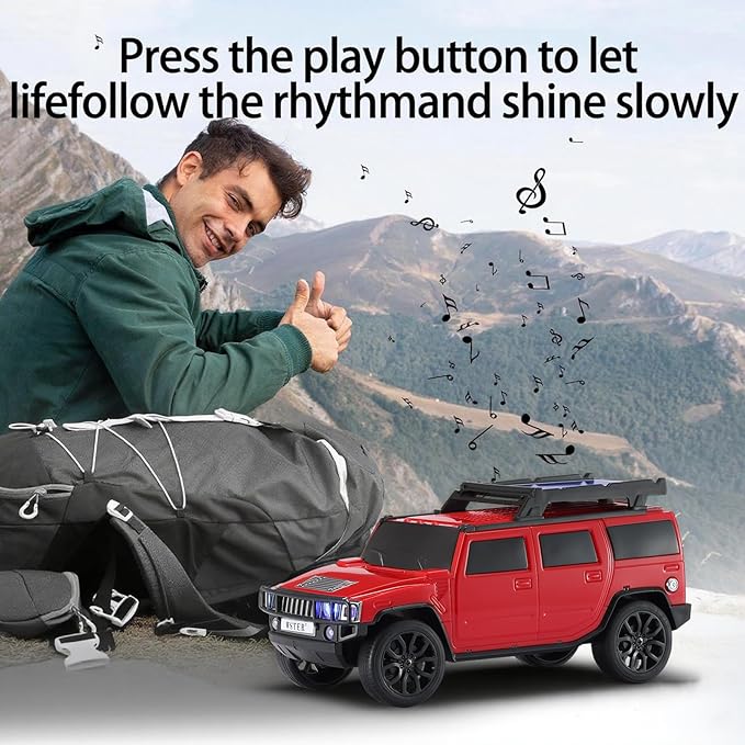 WSTER WS-696 Solar Bluetooth Replica Speaker – Portable Modern Off-Road Car - Image 3