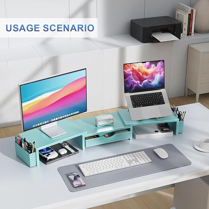 gianotter Dual Monitor Stand Riser, Desk Organizer - Image 5
