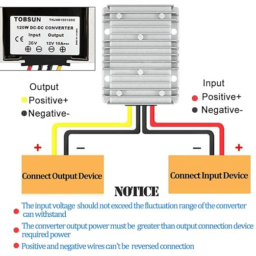 DC Voltage Reducer DC 36V Step Down to 12V 10A 120W Voltage Regulator Power - Image 5